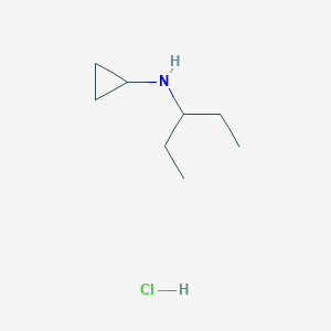 molecular formula C8H18ClN B1419406 N-(戊-3-基)环丙胺盐酸盐 CAS No. 1193389-86-4