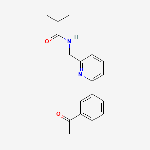 N-{[6-(3-Acetylphenyl)pyridin-2-yl]methyl}-2-methylpropanamide