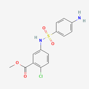 B1419407 Methyl 5-(4-aminobenzenesulfonamido)-2-chlorobenzoate CAS No. 1193390-00-9