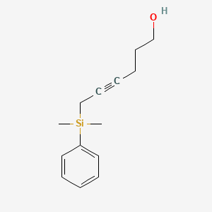 6-[Dimethyl(phenyl)silyl]hex-4-yn-1-ol