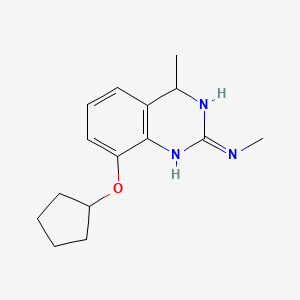 molecular formula C15H21N3O B14194159 8-(Cyclopentyloxy)-N,4-dimethyl-1,4-dihydroquinazolin-2-amine CAS No. 918136-49-9