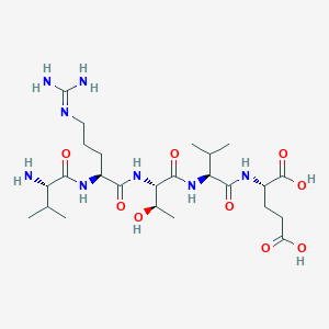 molecular formula C25H46N8O9 B14194177 L-Valyl-N~5~-(diaminomethylidene)-L-ornithyl-L-threonyl-L-valyl-L-glutamic acid CAS No. 839716-12-0