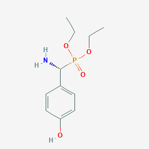 molecular formula C11H18NO4P B14194185 Diethyl [(R)-amino(4-hydroxyphenyl)methyl]phosphonate CAS No. 879885-74-2