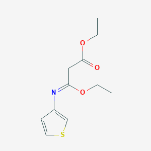 molecular formula C11H15NO3S B14194191 Ethyl (3Z)-3-ethoxy-3-[(thiophen-3-yl)imino]propanoate CAS No. 861397-50-4