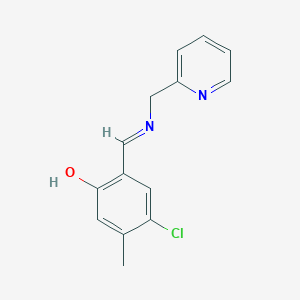 molecular formula C14H13ClN2O B14194195 4-Chloro-3-methyl-6-({[(pyridin-2-yl)methyl]amino}methylidene)cyclohexa-2,4-dien-1-one CAS No. 918820-79-8