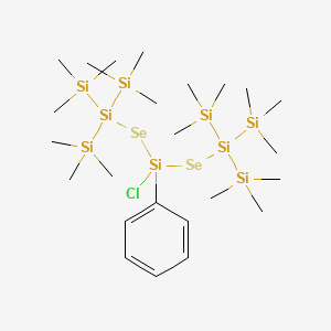 5-Chloro-2,2,8,8-tetramethyl-5-phenyl-3,3,7,7-tetrakis(trimethylsilyl)-4,6-diselena-2,3,5,7,8-pentasilanonane