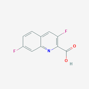 molecular formula C10H5F2NO2 B14194209 2-Quinolinecarboxylic acid, 3,7-difluoro- CAS No. 834884-09-2