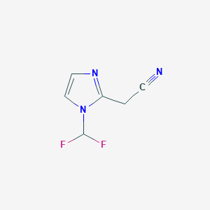 molecular formula C6H5F2N3 B1419423 2-[1-(二氟甲基)-1H-咪唑-2-基]乙腈 CAS No. 1193390-38-3
