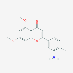 molecular formula C18H17NO4 B14194248 2-(3-Amino-4-methylphenyl)-5,7-dimethoxy-4H-1-benzopyran-4-one CAS No. 921942-46-3