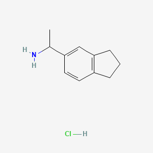 molecular formula C11H16ClN B1419426 1-(2,3-二氢-1H-茚-5-基)乙胺盐酸盐 CAS No. 1009-18-3