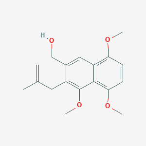 molecular formula C18H22O4 B14194267 2-Naphthalenemethanol, 4,5,8-trimethoxy-3-(2-methyl-2-propenyl)- CAS No. 834867-17-3