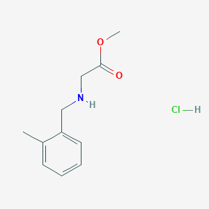 molecular formula C11H16ClNO2 B1419427 Methyl 2-{[(2-methylphenyl)methyl]amino}acetate hydrochloride CAS No. 186202-99-3