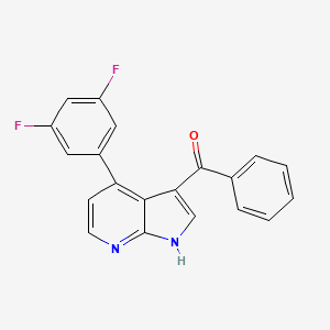 molecular formula C20H12F2N2O B14194283 [4-(3,5-Difluorophenyl)-1H-pyrrolo[2,3-b]pyridin-3-yl](phenyl)methanone CAS No. 858117-55-2