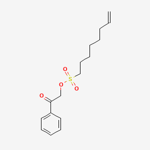 molecular formula C16H22O4S B14194293 2-Oxo-2-phenylethyl oct-7-ene-1-sulfonate CAS No. 923294-10-4