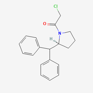 molecular formula C19H20ClNO B14194311 2-Chloro-1-[(2S)-2-(diphenylmethyl)pyrrolidin-1-yl]ethan-1-one CAS No. 919111-18-5