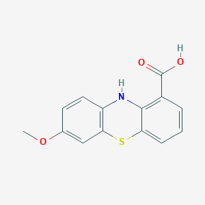 molecular formula C14H11NO3S B14194319 10H-Phenothiazine-1-carboxylic acid, 7-methoxy- CAS No. 864241-06-5