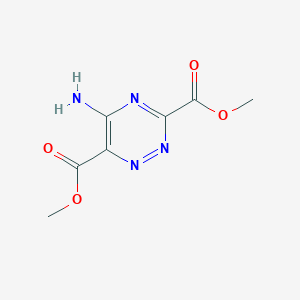 molecular formula C7H8N4O4 B14194359 Dimethyl 5-amino-1,2,4-triazine-3,6-dicarboxylate CAS No. 831218-25-8