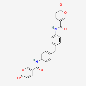 molecular formula C25H18N2O6 B14194365 N,N'-[Methylenedi(4,1-phenylene)]bis(2-oxo-2H-pyran-5-carboxamide) CAS No. 920017-73-8