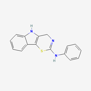 molecular formula C16H13N3S B14194376 N-Phenyl-4,5-dihydro[1,3]thiazino[5,6-b]indol-2-amine CAS No. 917986-00-6