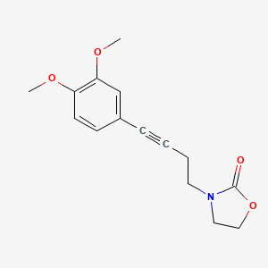 2-Oxazolidinone, 3-[4-(3,4-dimethoxyphenyl)-3-butynyl]-