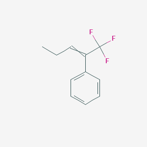 molecular formula C11H11F3 B14194385 (1,1,1-Trifluoropent-2-en-2-yl)benzene CAS No. 887616-60-6