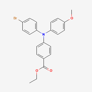 molecular formula C22H20BrNO3 B14194390 Ethyl 4-[(4-bromophenyl)(4-methoxyphenyl)amino]benzoate CAS No. 923031-61-2