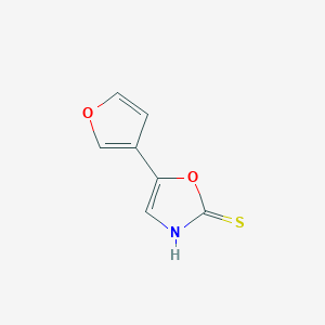 molecular formula C7H5NO2S B14194400 5-(Furan-3-yl)-1,3-oxazole-2(3H)-thione CAS No. 832077-52-8