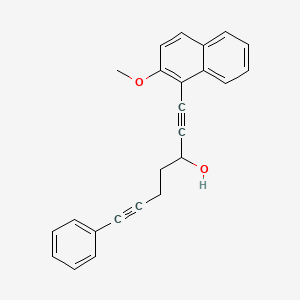 1-(2-Methoxynaphthalen-1-yl)-7-phenylhepta-1,6-diyn-3-ol