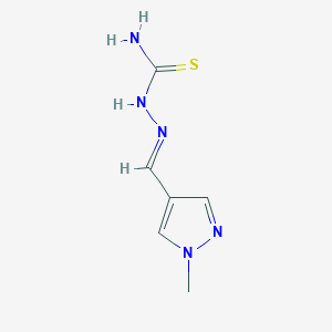 molecular formula C6H9N5S B1419444 {[（1-甲基-1H-吡唑-4-基）亚甲基]氨基}硫脲 CAS No. 1193390-69-0