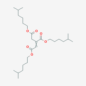 molecular formula C27H48O6 B14194457 Tris(5-methylhexyl) prop-1-ene-1,2,3-tricarboxylate CAS No. 917618-27-0