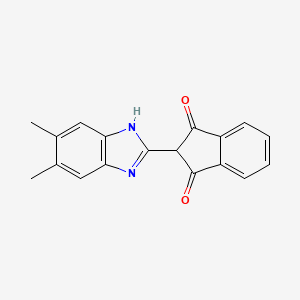 molecular formula C18H14N2O2 B14194465 2-(5,6-Dimethyl-1H-benzimidazol-2-yl)-1H-indene-1,3(2H)-dione CAS No. 918158-35-7