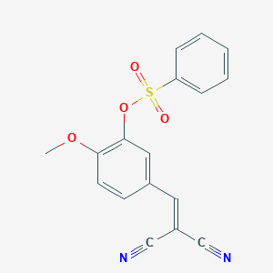 5-(2,2-Dicyanoethenyl)-2-methoxyphenyl benzenesulfonate