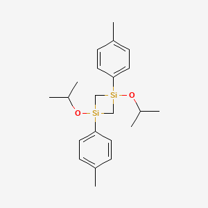 molecular formula C22H32O2Si2 B14194482 1,3-Bis(4-methylphenyl)-1,3-bis[(propan-2-yl)oxy]-1,3-disiletane CAS No. 879409-38-8