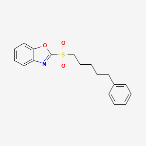 molecular formula C18H19NO3S B14194496 2-(5-Phenylpentane-1-sulfonyl)-1,3-benzoxazole CAS No. 832077-69-7