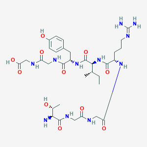 molecular formula C33H53N11O11 B14194545 L-Threonylglycylglycyl-N~5~-(diaminomethylidene)-L-ornithyl-L-isoleucyl-L-tyrosylglycylglycine CAS No. 848031-17-4