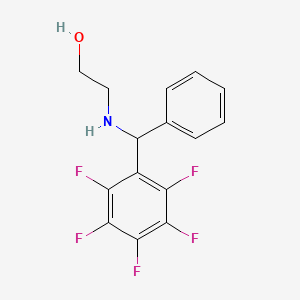 molecular formula C15H12F5NO B14194549 2-{[(Pentafluorophenyl)(phenyl)methyl]amino}ethan-1-ol CAS No. 918970-41-9