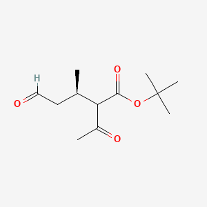 tert-butyl (3R)-2-acetyl-3-methyl-5-oxopentanoate