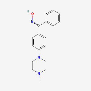 molecular formula C18H21N3O B14194572 N-{[4-(4-Methylpiperazin-1-yl)phenyl](phenyl)methylidene}hydroxylamine CAS No. 831226-50-7