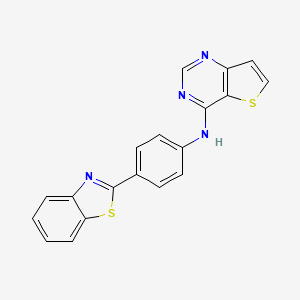 N-[4-(1,3-Benzothiazol-2-yl)phenyl]thieno[3,2-d]pyrimidin-4-amine