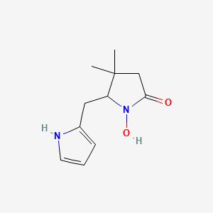 molecular formula C11H16N2O2 B14194648 1-Hydroxy-4,4-dimethyl-5-[(1H-pyrrol-2-yl)methyl]pyrrolidin-2-one CAS No. 922729-53-1