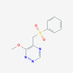 5-[(Benzenesulfonyl)methyl]-6-methoxy-1,2,4-triazine