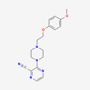 molecular formula C18H21N5O2 B14194668 3-{4-[2-(4-Methoxyphenoxy)ethyl]piperazin-1-yl}pyrazine-2-carbonitrile CAS No. 918481-67-1