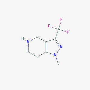 B1419467 1-Methyl-3-(trifluoromethyl)-4,5,6,7-tetrahydro-1h-pyrazolo[4,3-c]pyridine CAS No. 794451-94-8