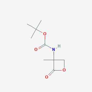 molecular formula C9H15NO4 B14194680 tert-Butyl (3-methyl-2-oxooxetan-3-yl)carbamate CAS No. 833484-34-7