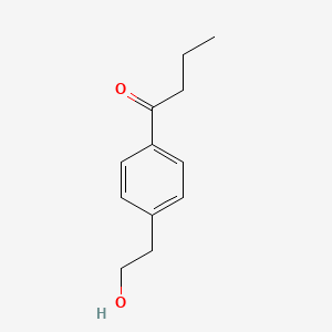 molecular formula C12H16O2 B14194699 1-[4-(2-Hydroxyethyl)phenyl]butan-1-one CAS No. 917567-41-0