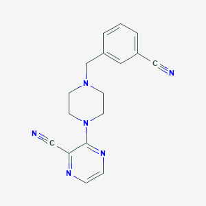 3-{4-[(3-Cyanophenyl)methyl]piperazin-1-yl}pyrazine-2-carbonitrile