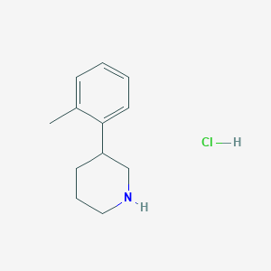 molecular formula C12H18ClN B1419475 3-(2-甲基苯基)哌啶盐酸盐 CAS No. 488856-76-4