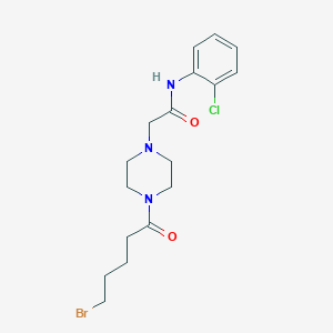 2-[4-(5-Bromopentanoyl)piperazin-1-yl]-N-(2-chlorophenyl)acetamide