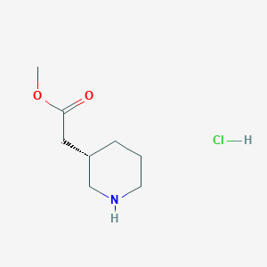 molecular formula C8H16ClNO2 B1419477 (S)-甲基 2-(哌啶-3-基)乙酸盐酸盐 CAS No. 957471-98-6