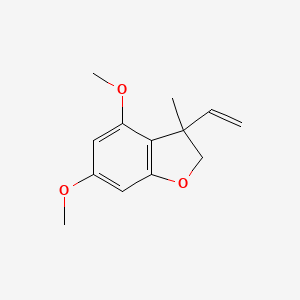 molecular formula C13H16O3 B14194778 Benzofuran, 3-ethenyl-2,3-dihydro-4,6-dimethoxy-3-methyl- CAS No. 831171-21-2